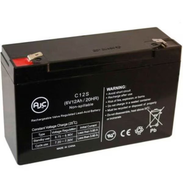 UPS Battery, UPS, 6V DC, 12 Ah, Cabling, F2 Terminal, Battery Clerk, Mfr#: HP-COMPAQ R3000